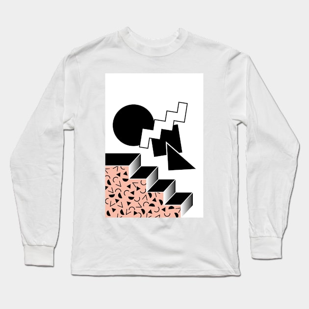 Memphis Poster III Long Sleeve T-Shirt by fivemmPaper